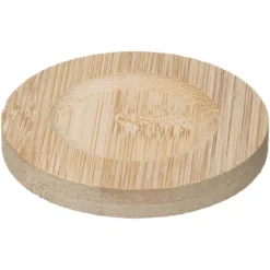 Ceramiczne kubki z bambusowymi podkładkami, 4 szt., 130 ml