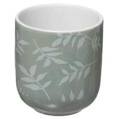 Ceramiczne kubki z bambusowymi podkładkami, 4 szt., 130 ml