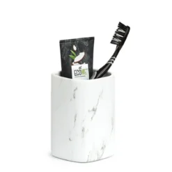 Ceramiczny kubek na szczoteczki MARBLE