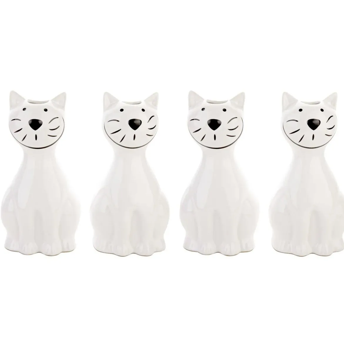 Ceramiczny nawilżacz powietrza na kaloryfer KOT, 4 sztuki w zestawie