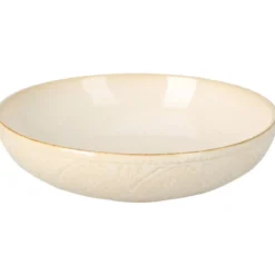 Ceramiczny talerz głęboki ze żłobionym wzorem, Ø 20 cm