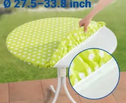 Cerata ogrodowa z gumką na okrągły stół, limonkowa, Ø 70-86 cm