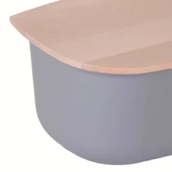 Chlebak z bukową deską do krojenia