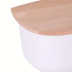 Chlebak z bukową deską do krojenia