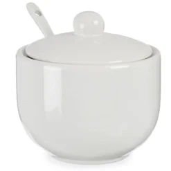 Cukierniczka ceramiczna z łyżeczką