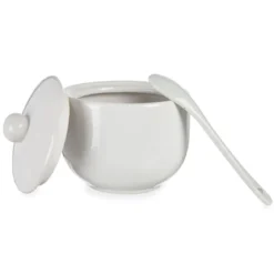 Cukierniczka ceramiczna z łyżeczką