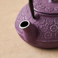 Czajnik żeliwny do herbaty z sitkiem, filiżankami i podstawką HANU, 1 l