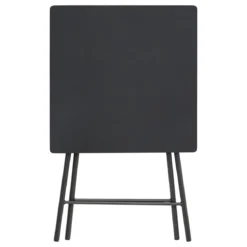 Czarny stolik składany, dwuosobowy, 60 x 60 x 75 cm