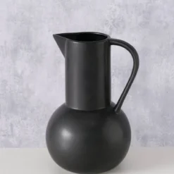 Czarny wazon dekoracyjny ZUKY, matowa kamionka, wys. 25 cm