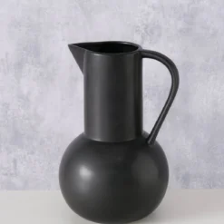 Czarny wazon dekoracyjny ZUKY, matowa kamionka, wys. 25 cm