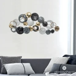 Dekoracja ścienna DECO, metalowa, 93x43 cm