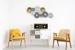 Dekoracja ścienna DECO, metalowa, 93x43 cm