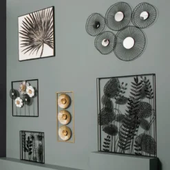 Dekoracja ścienna z metalu FLOWER, 50 x 50 cm