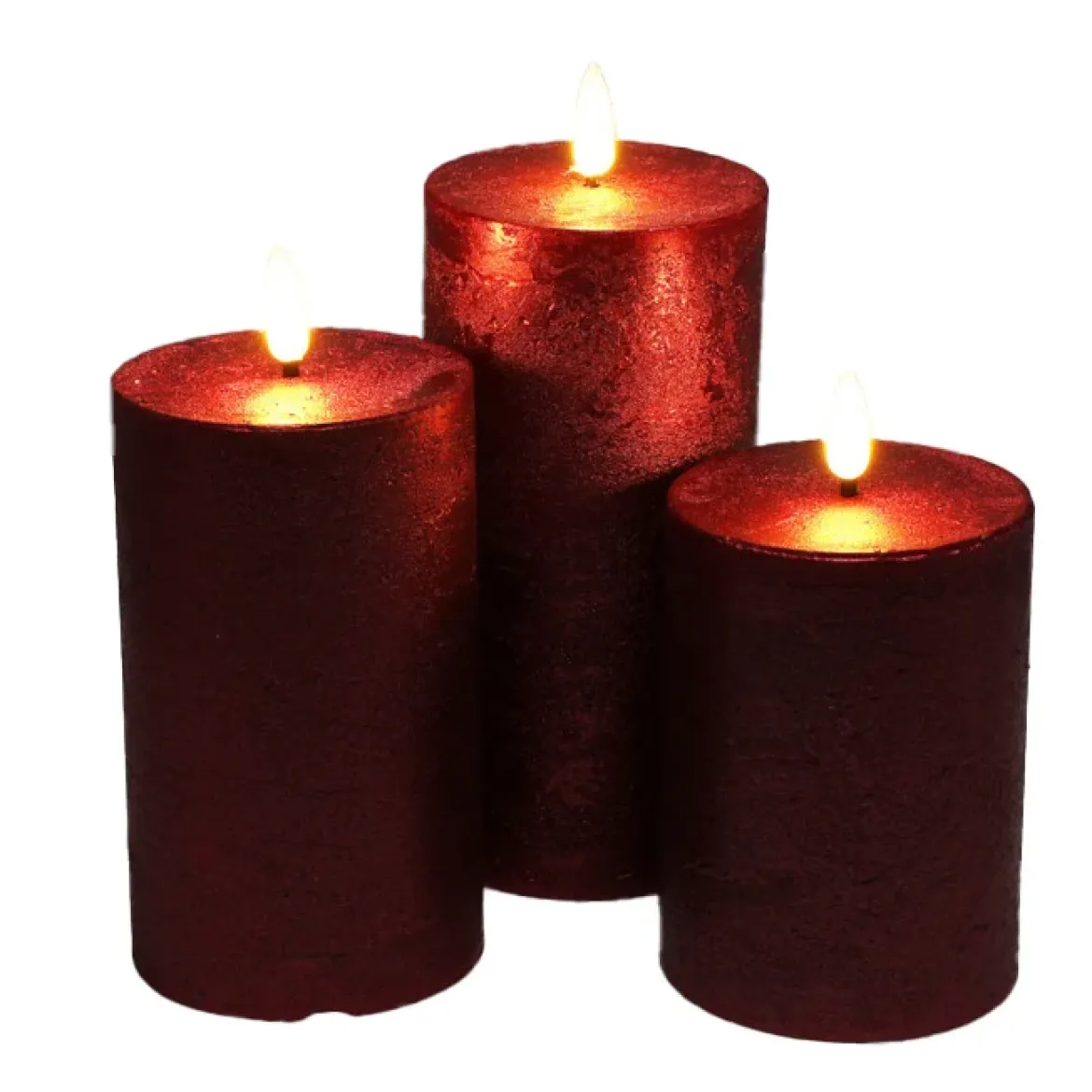 Dekoracyjne świece LED Ø 7,5 cm, 3 szt.