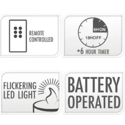 Dekoracyjne świece LED Ø 7,5 cm, 3 szt.