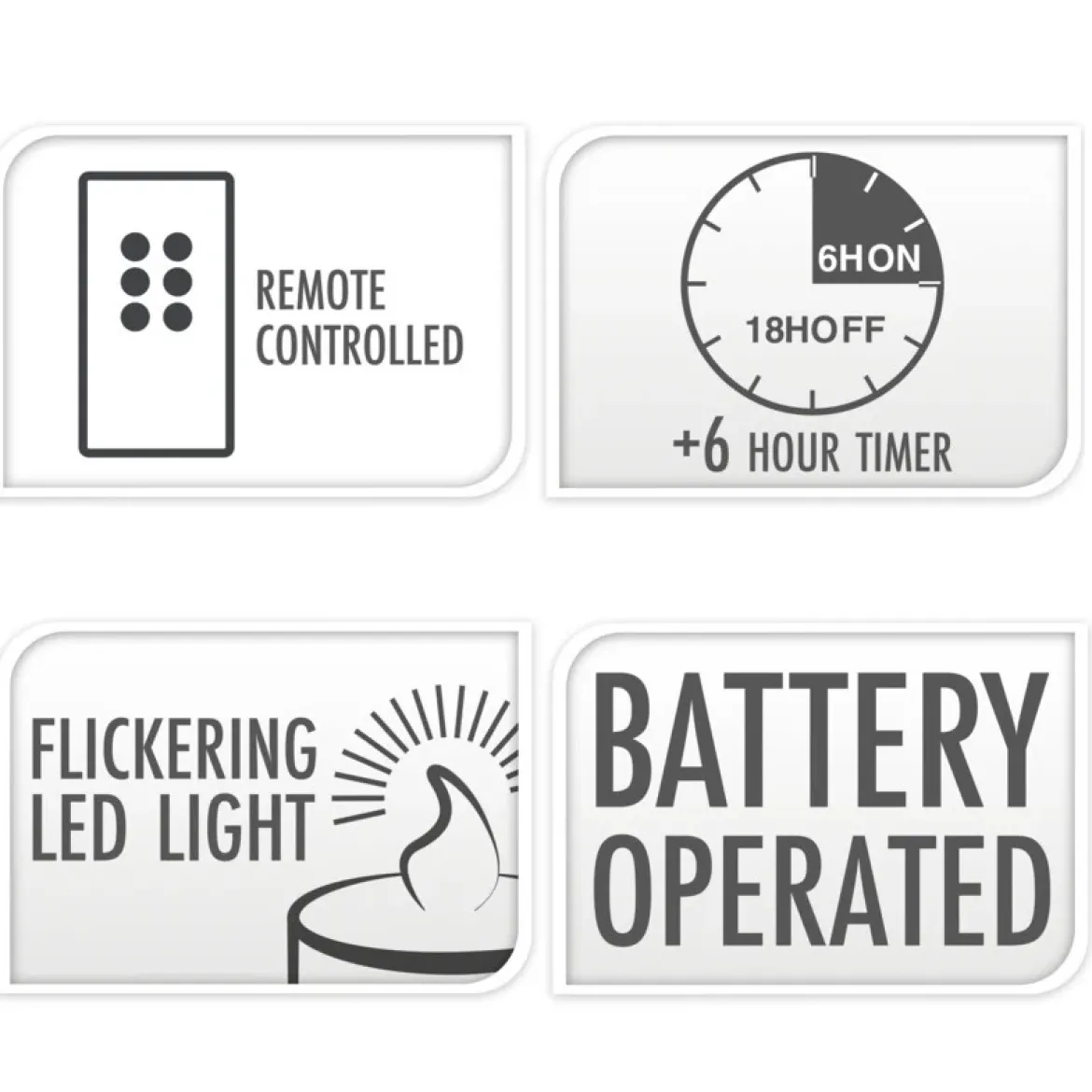 Dekoracyjne świece LED Ø 7,5 cm, 3 szt.