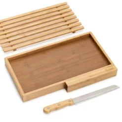 Deska do krojenia pieczywa + nóż w komplecie, 2w1, ZELLER