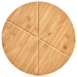 Deska do pizzy z nożykiem, Ø 32 cm, bambus, ZELLER
