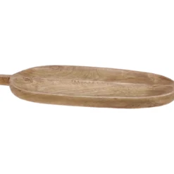 Deska do serwowania w kształcie liścia, drewno mango, 40 x 18 cm
