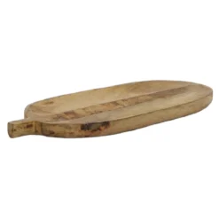 Deska do serwowania w kształcie liścia, drewno mango, 40 x 18 cm