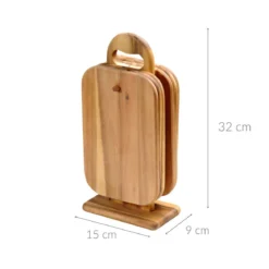 Deski do krojenia, na stojaku, akacja, 6 sztuk, Kesper