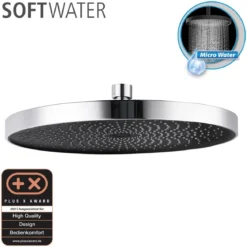 Deszczownica sufitowa okrągła SOFTWATER, Ø 26 cm, WENKO, srebrna