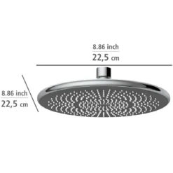 Deszczownica sufitowa oszczędzająca wodę, Ø 22,5 cm, WENKO