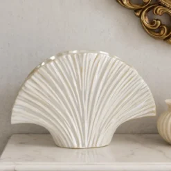 Doniczka ceramiczna PERLY, biała, 27x8x19 cm