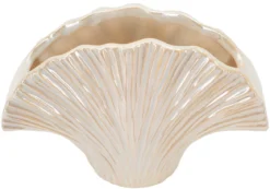 Doniczka ceramiczna PERLY, biała, 27x8x19 cm