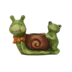 Doniczka ceramiczna w kształcie żaby, 15 cm