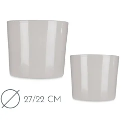 Doniczki ceramiczne MINIMAL, 2 sztuki, Ø 22 cm i Ø 27 cm