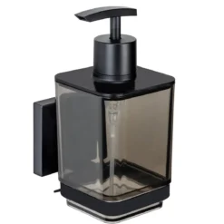 Dozownik do mydła QUADRO,Vacuum-Loc stal nierdzewna - 340 ml, WENKO