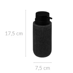 Dozownik do mydła w płynie ONYX, łupek, Ø 7 cm