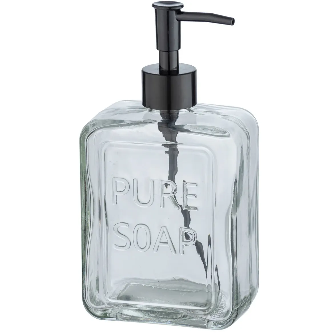 Dozownik do mydła w płynie PURE, przezroczyste szkło, 550 ml, WENKO