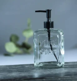 Dozownik do mydła w płynie PURE, przezroczyste szkło, 550 ml, WENKO