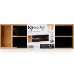 Dozownik kuchenny z bambusa do folii spożywczej i aluminiowej, 13 x 40 x 7 cm