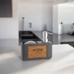 Dozownik kuchenny z miejscem na gąbkę