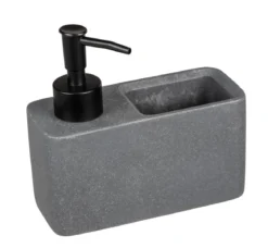 Dozownik płynu do naczyń RESA MARBLE z przegrodą na gąbkę, WENKO