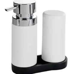 Dozownik z pompką do mydła, zestaw 2w1 do kuchni lub łazienki - 250 ml, WENKO