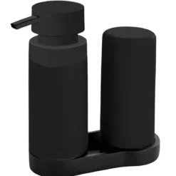 Dozownik z pompką do mydła, zestaw 2w1 do kuchni lub łazienki - 250 ml, WENKO