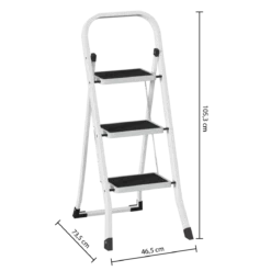 Drabina metalowa 3 stopniowa, 73,5 x 105,3 cm