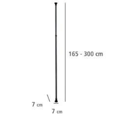 Drążek do garderoby, szyna do szafy HERKULES 165-300 cm, WENKO, WENKO