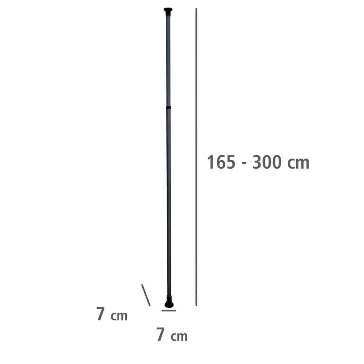 Drążek do garderoby, szyna do szafy HERKULES 165-300 cm, WENKO, WENKO