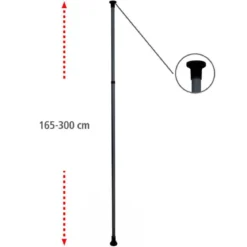Drążek do garderoby, szyna do szafy HERKULES 165-300 cm, WENKO, WENKO