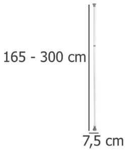 Drążek do garderoby, szyna do szafy HERKULES 165-300 cm, WENKO, WENKO