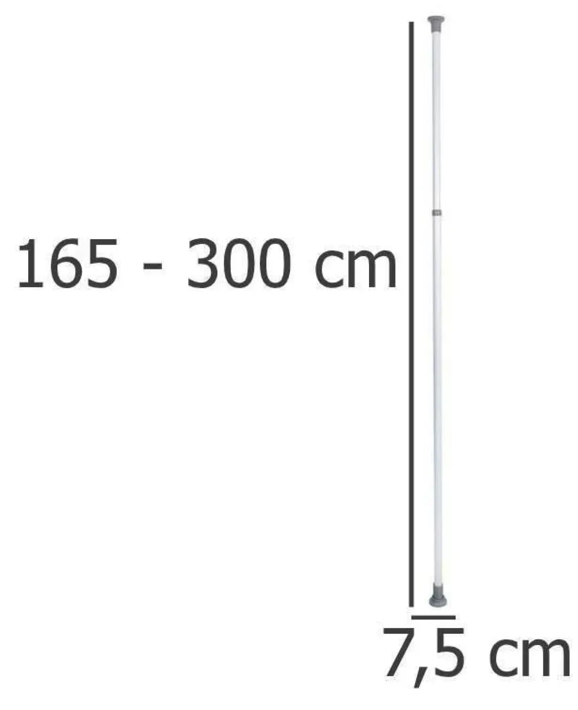 Drążek do garderoby, szyna do szafy HERKULES 165-300 cm, WENKO, WENKO