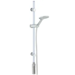Drążek prysznicowy LED 94 cm, ciepła biel, słuchawka i wąż prysznicowy, WENKO