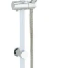 Drążek prysznicowy LED 74 cm, ciepła biel, WENKO, biały