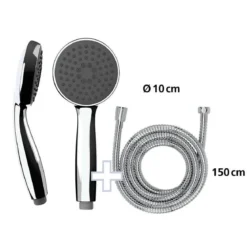 Drążek prysznicowy LED 74 cm, ciepła biel, WENKO, biały