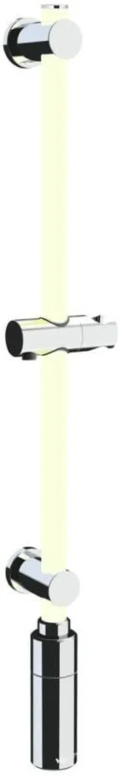 Drążek prysznicowy LED 74 cm, ciepła biel, WENKO, srebrny